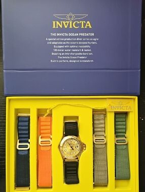 *Brand New* Invicta Men’s Ocean Predator Watch Set Interchangeable Straps